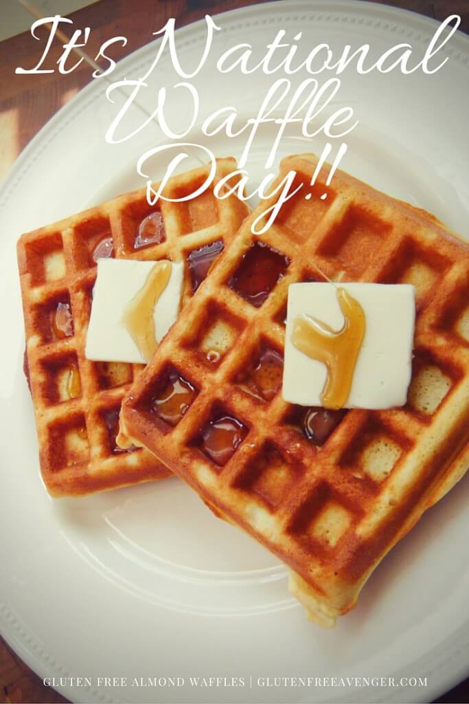 It's National Waffle Day! How about Gluten Free Almond Waffles?